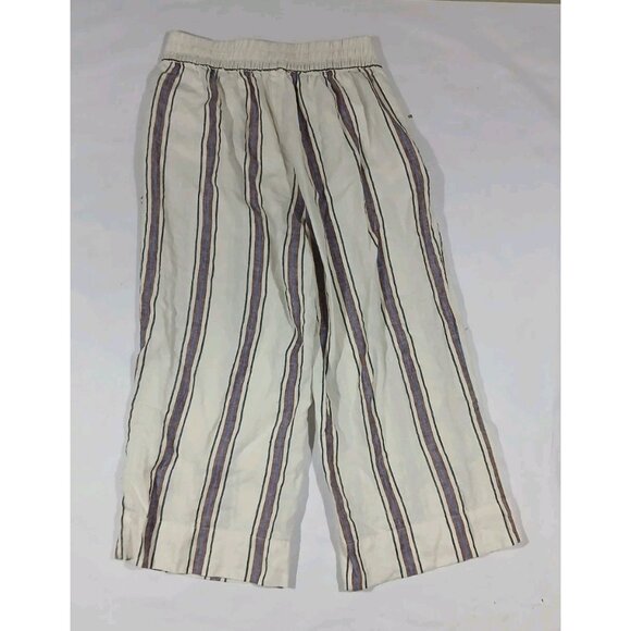Ann Taylor Loft Beach 100% Linen Pull On Wide Leg Pants - Picture 6 of 8